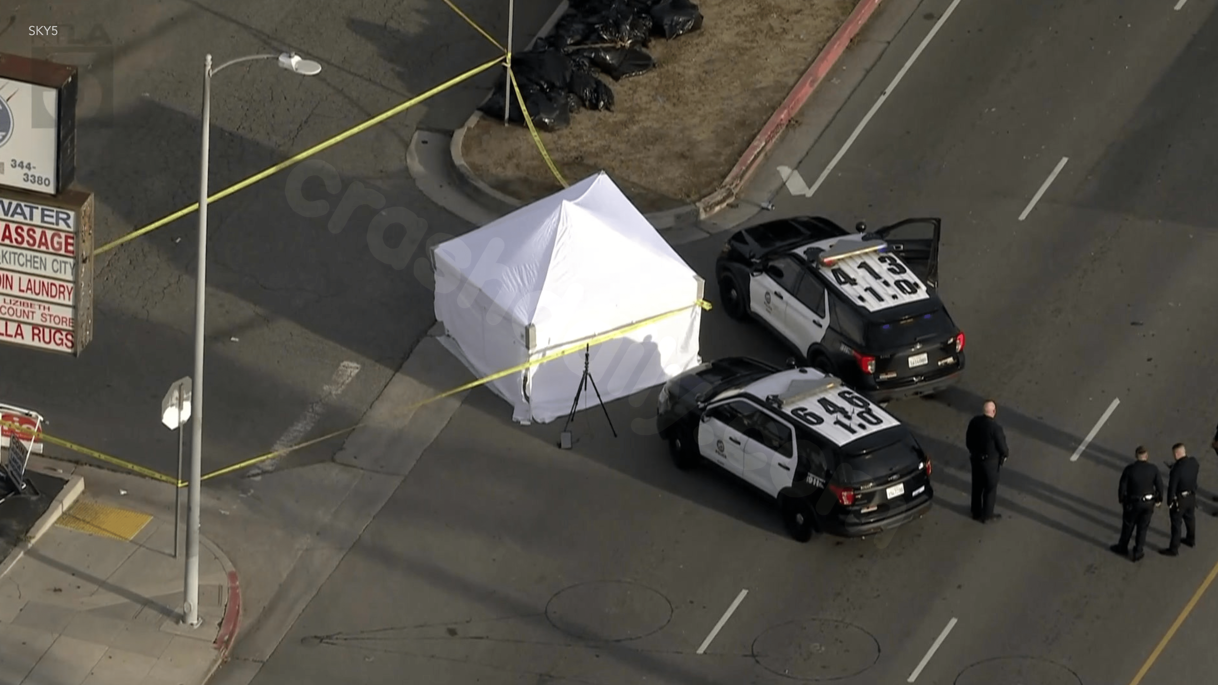 Deadly pedestrian collision prompts road closure in Van Nuys