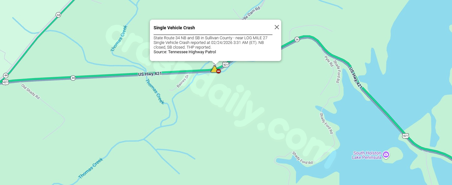THP: 18-year-old passenger dead after Highway 421 crash in Sullivan Co.