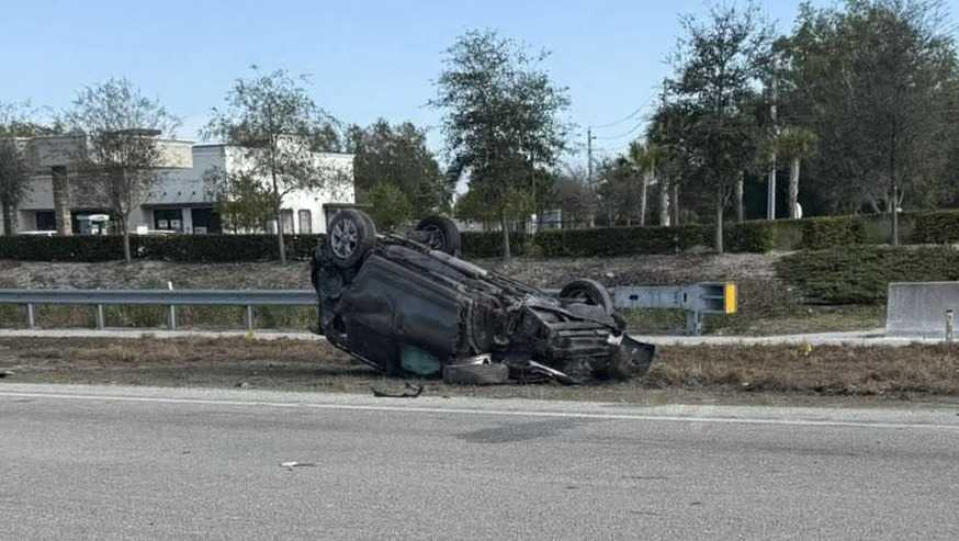 SUV rolls over after crash with school bus in Collier County