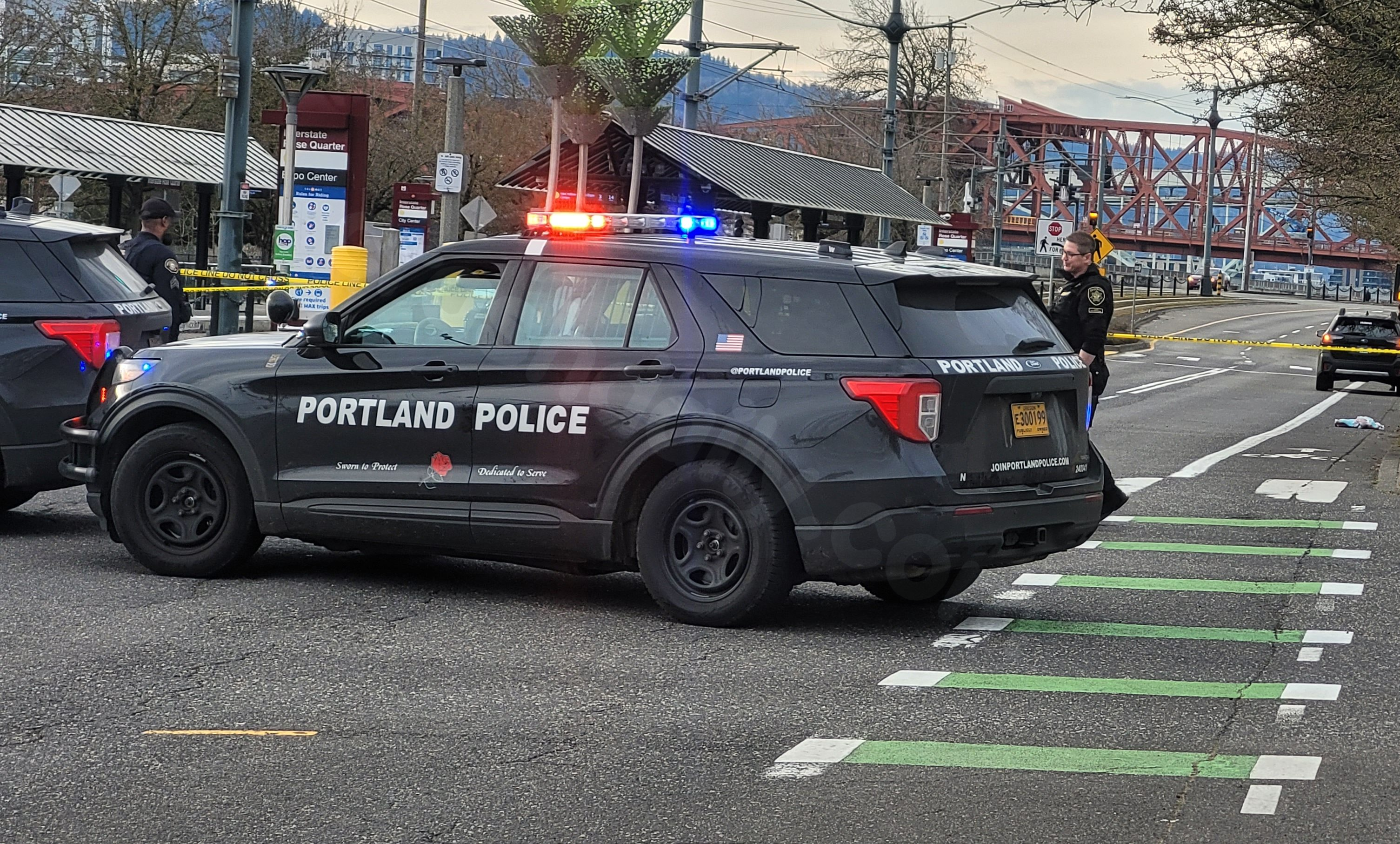 Crash near Moda Center prompts large police presence, road closures