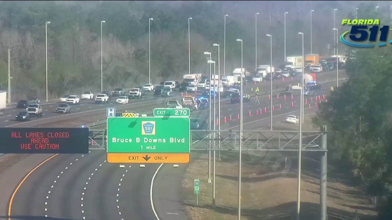 Deadly crash closes I-75 northbound in Hillsborough County: FHP