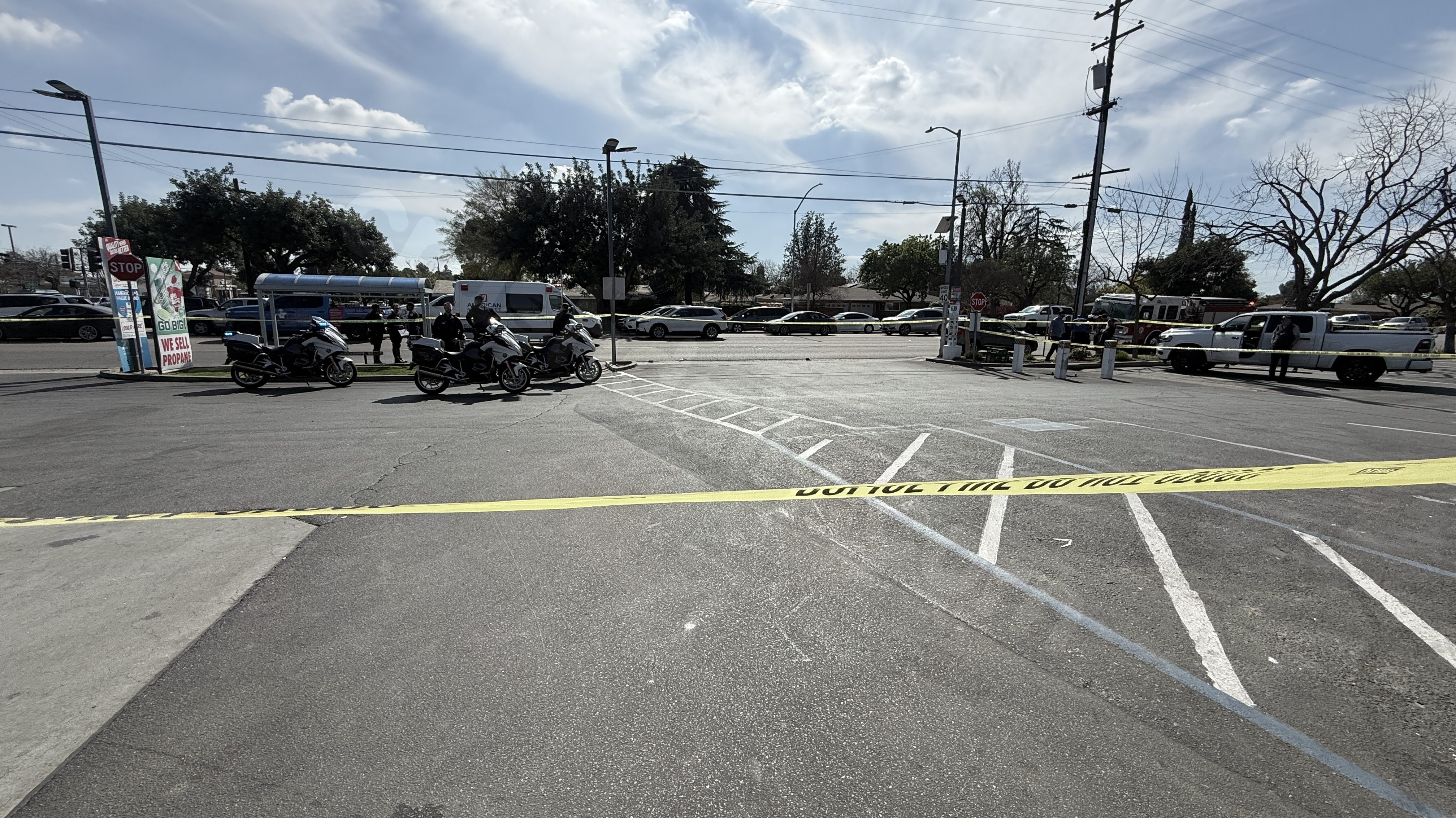 Man killed in crash near Fresno bus stop