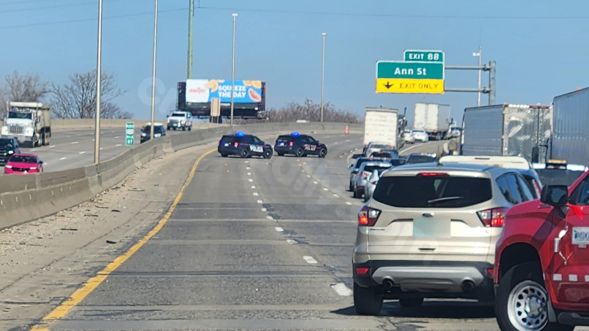 Semi-truck crash shuts down NB US-131