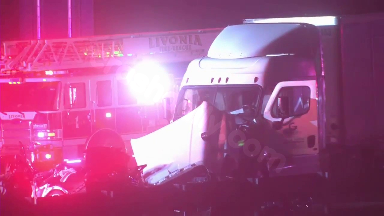 Fatal crash involving semi-truck blocking SB I-275 at Eight Mile