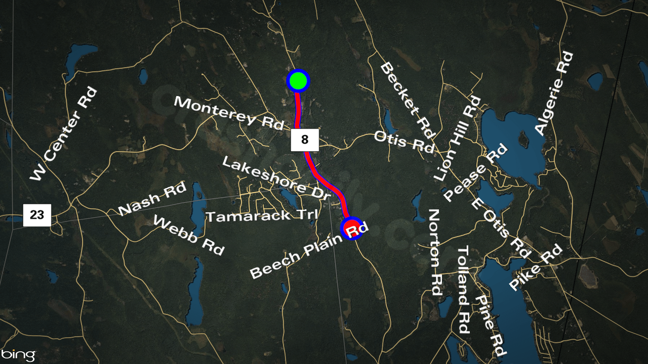 Route 8 closed in Otis following State Police cruiser crash