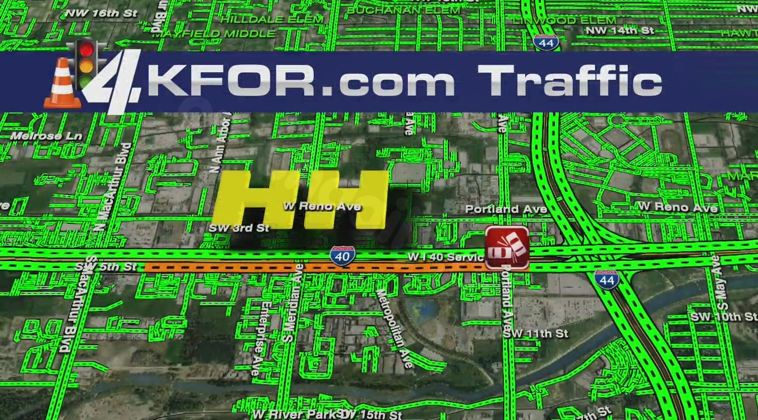 Wreck slowing traffic eastbound on I-40 in Oklahoma City