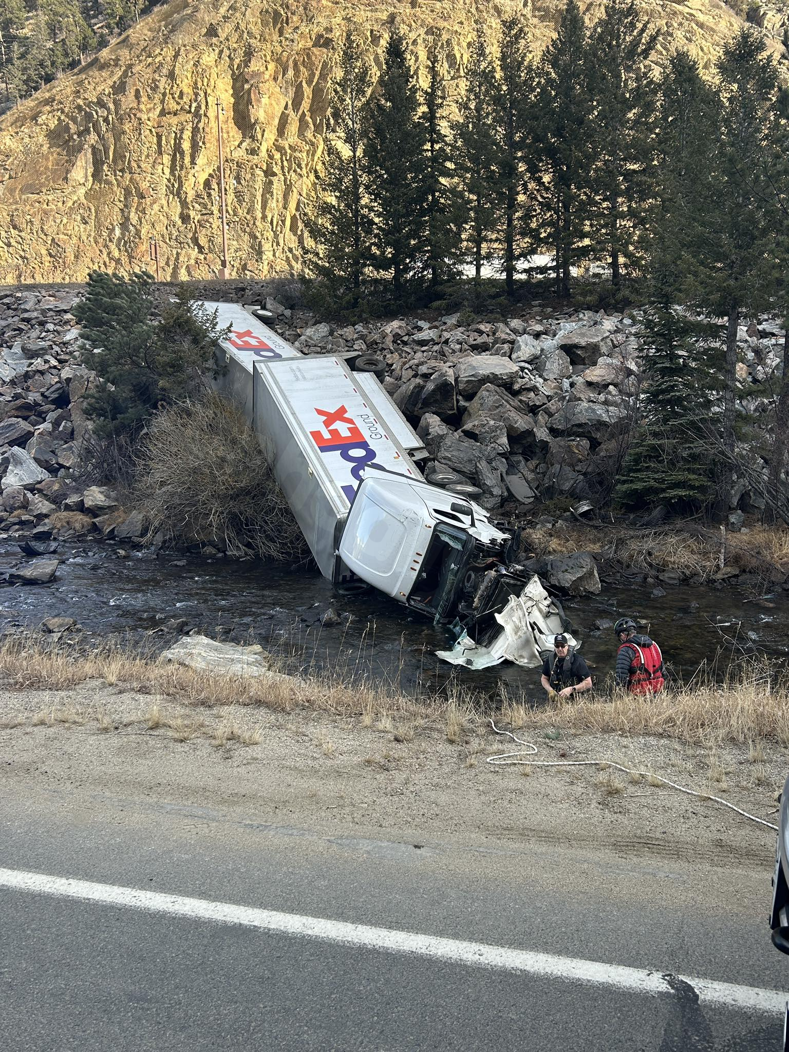Semi-truck crash causes major delays on I-70