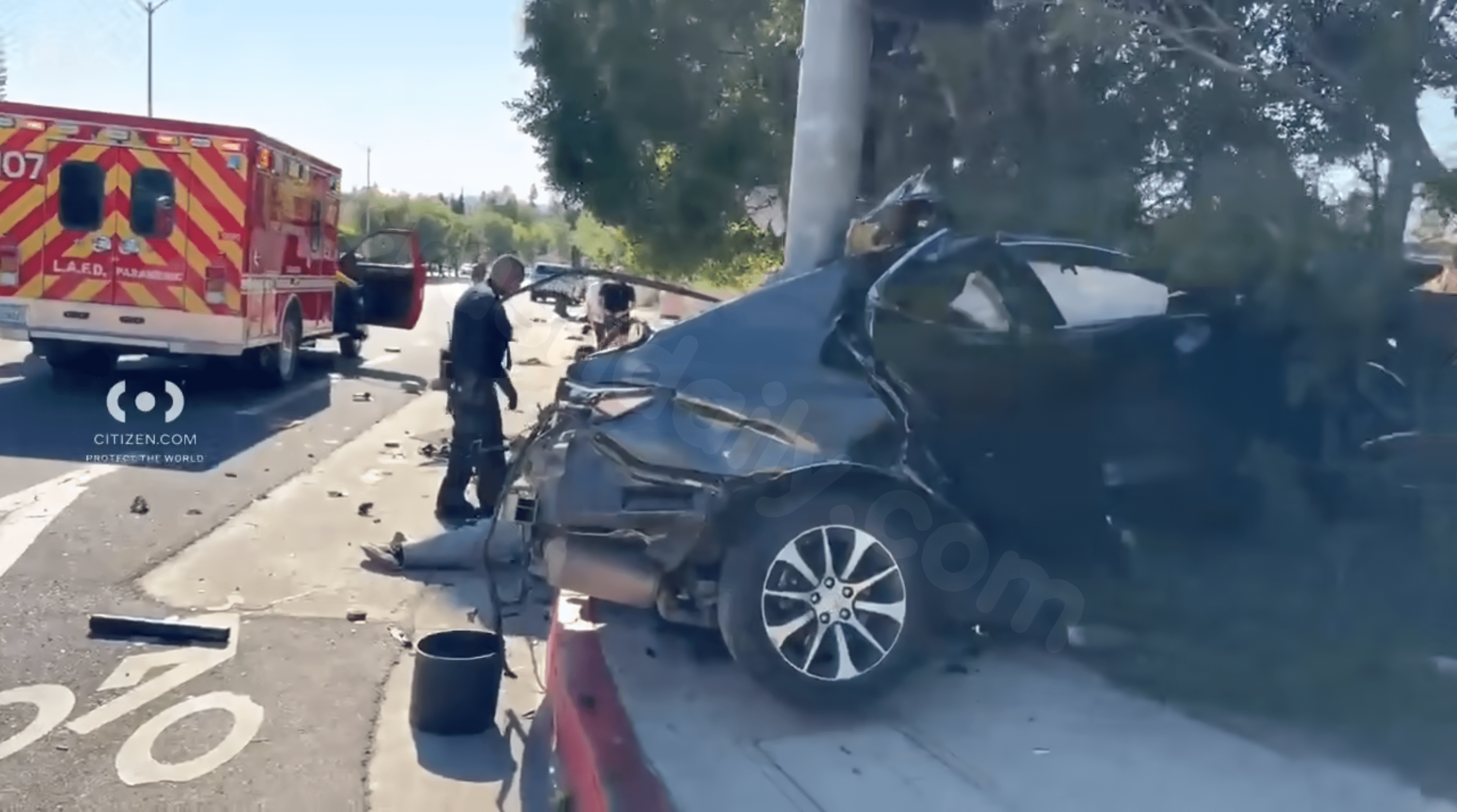 First responders rescue surviving victims of deadly San Fernando Valley crash
