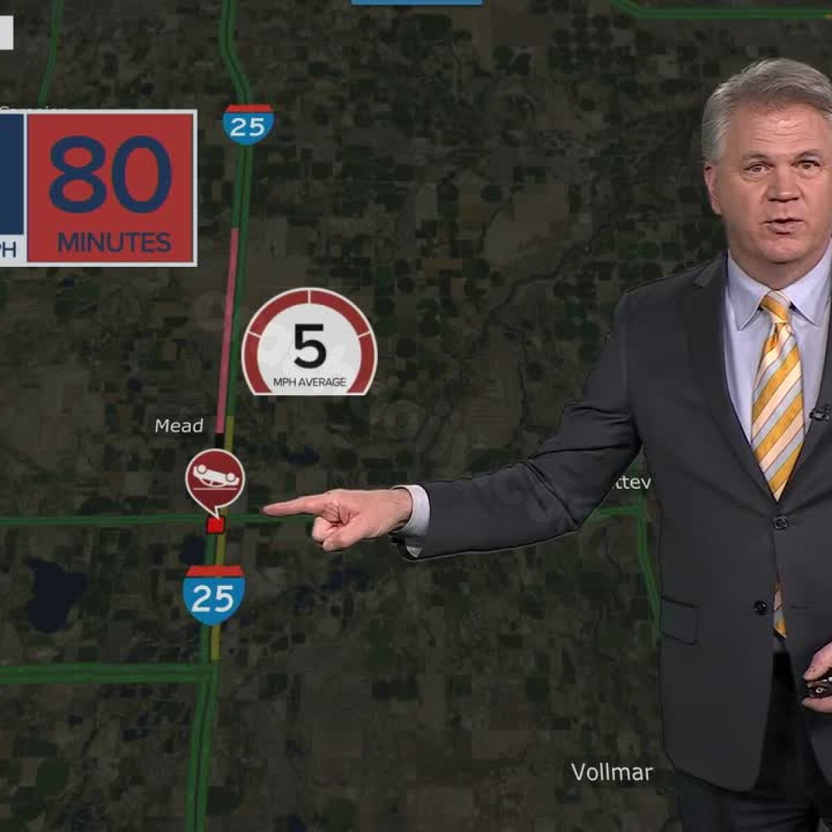 One person dies in rollover crash on southbound Interstate 25 near Mead