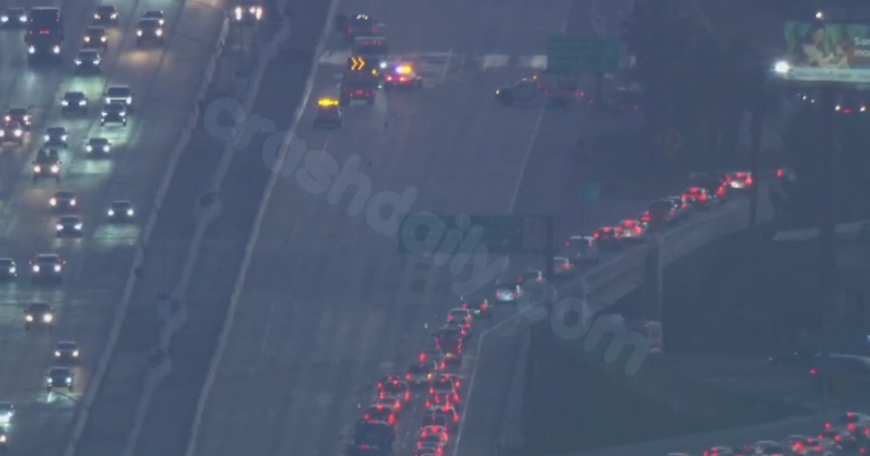 All lanes of eastbound 22 Freeway closed in Garden Grove after fiery crash