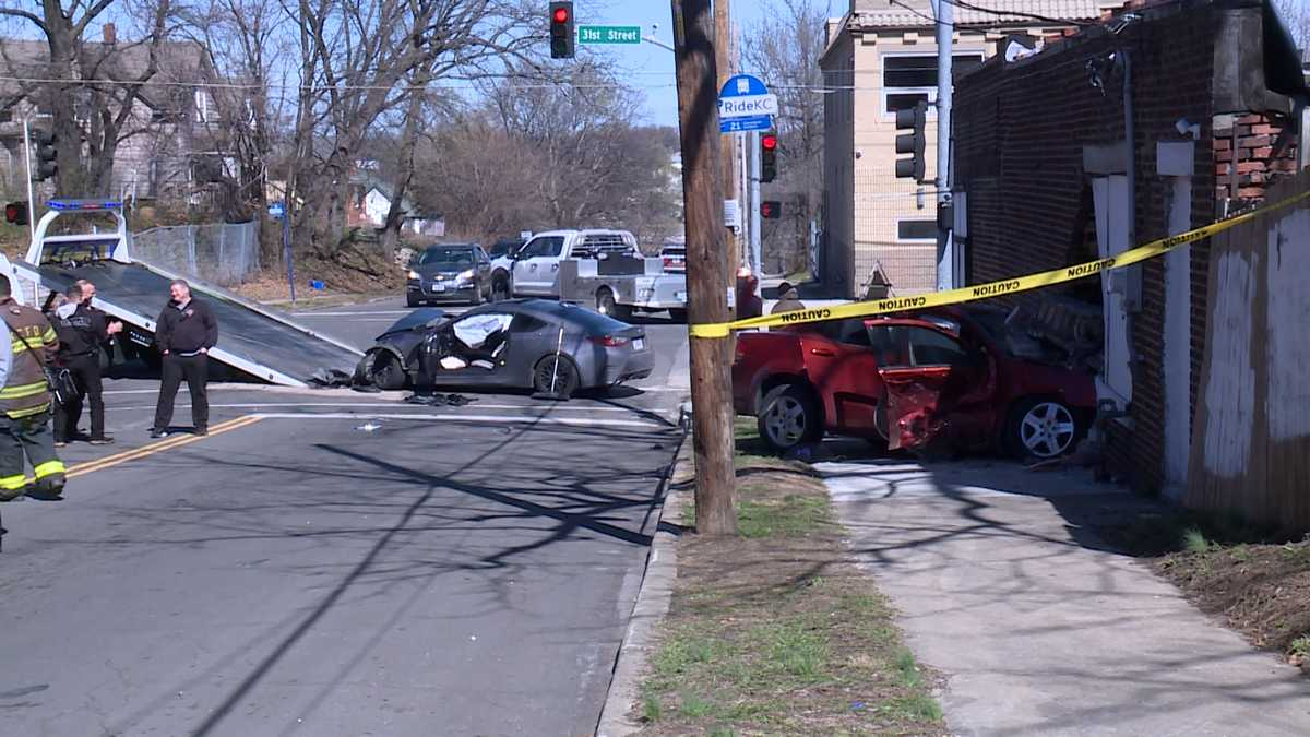 3 taken to hospital, structure damaged after car slams into building near 31st and Jackson