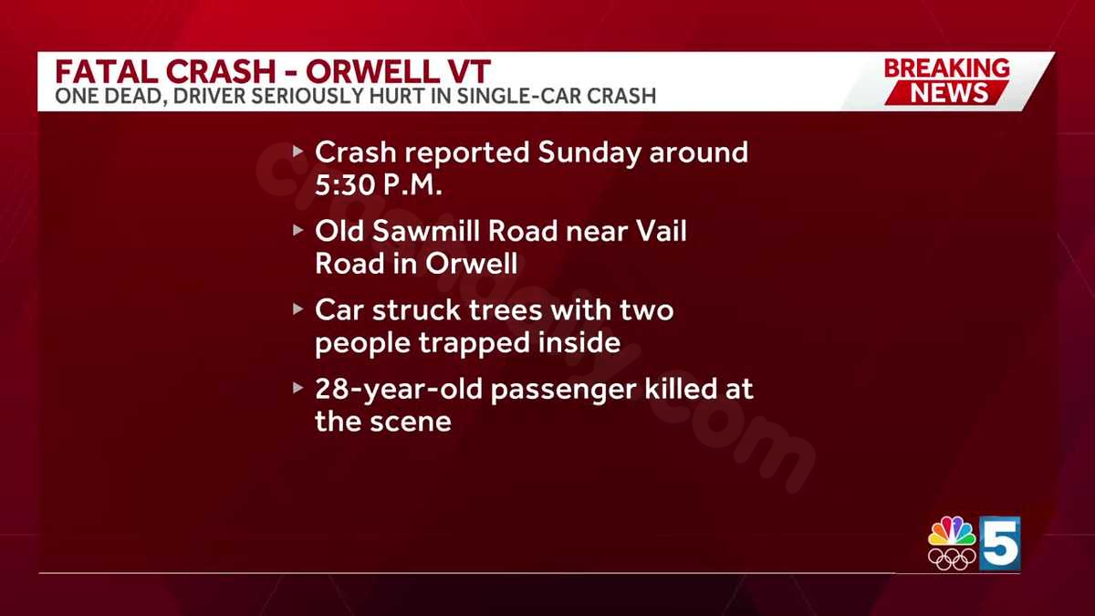 Passenger dead, driver has life-threatening injuries after Addison County crash