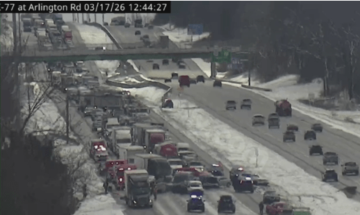 All lanes closed on I-77 North in Summit County due to 23-vehicle crash: sheriff