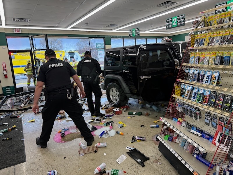 PHOTOS: Driver ‘wrecks shop’ at Chesterfield auto store, crashing into business