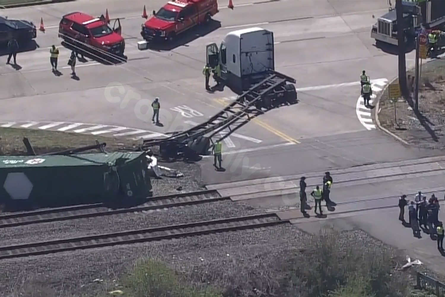 Amtrak train carrying more than 90 passengers collides with 18-wheeler in Texas