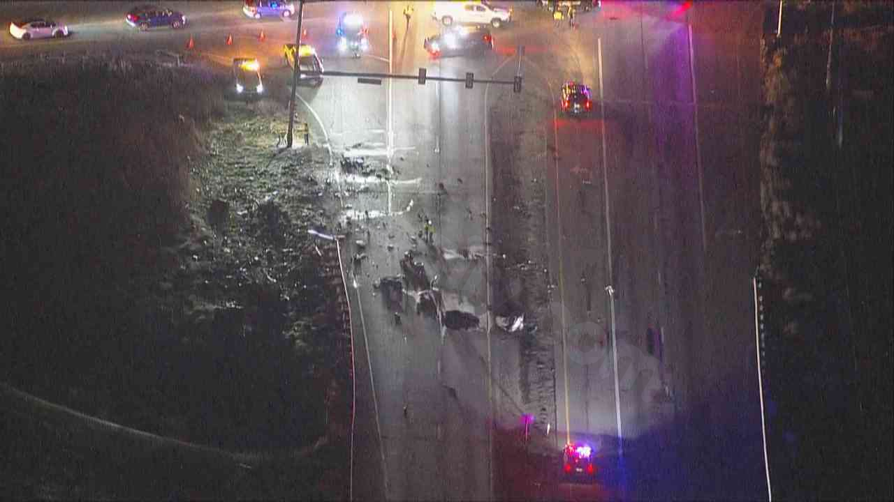 US 85 closed after 1 killed in Brighton crash that caused grass fire
