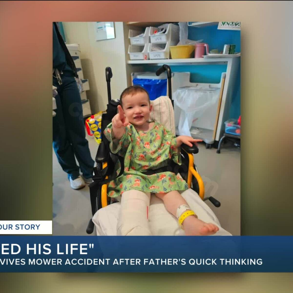 Prince George 2-year-old recovering after losing foot in a riding lawnmower accident