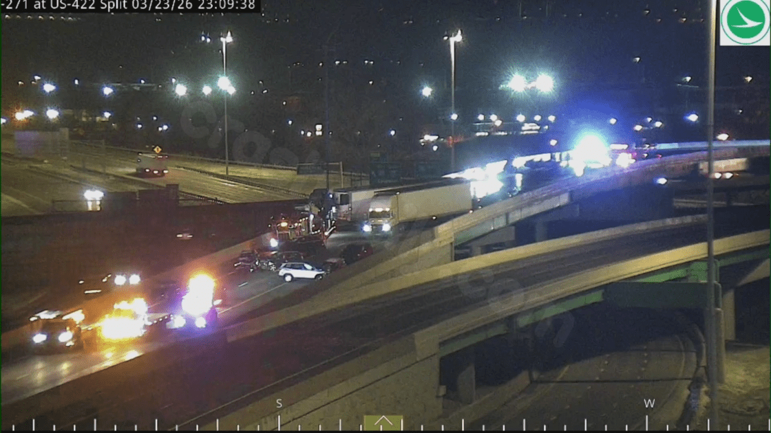 Traffic alert: Multi-vehicle crash on I-271 N express near Warrensville Heights