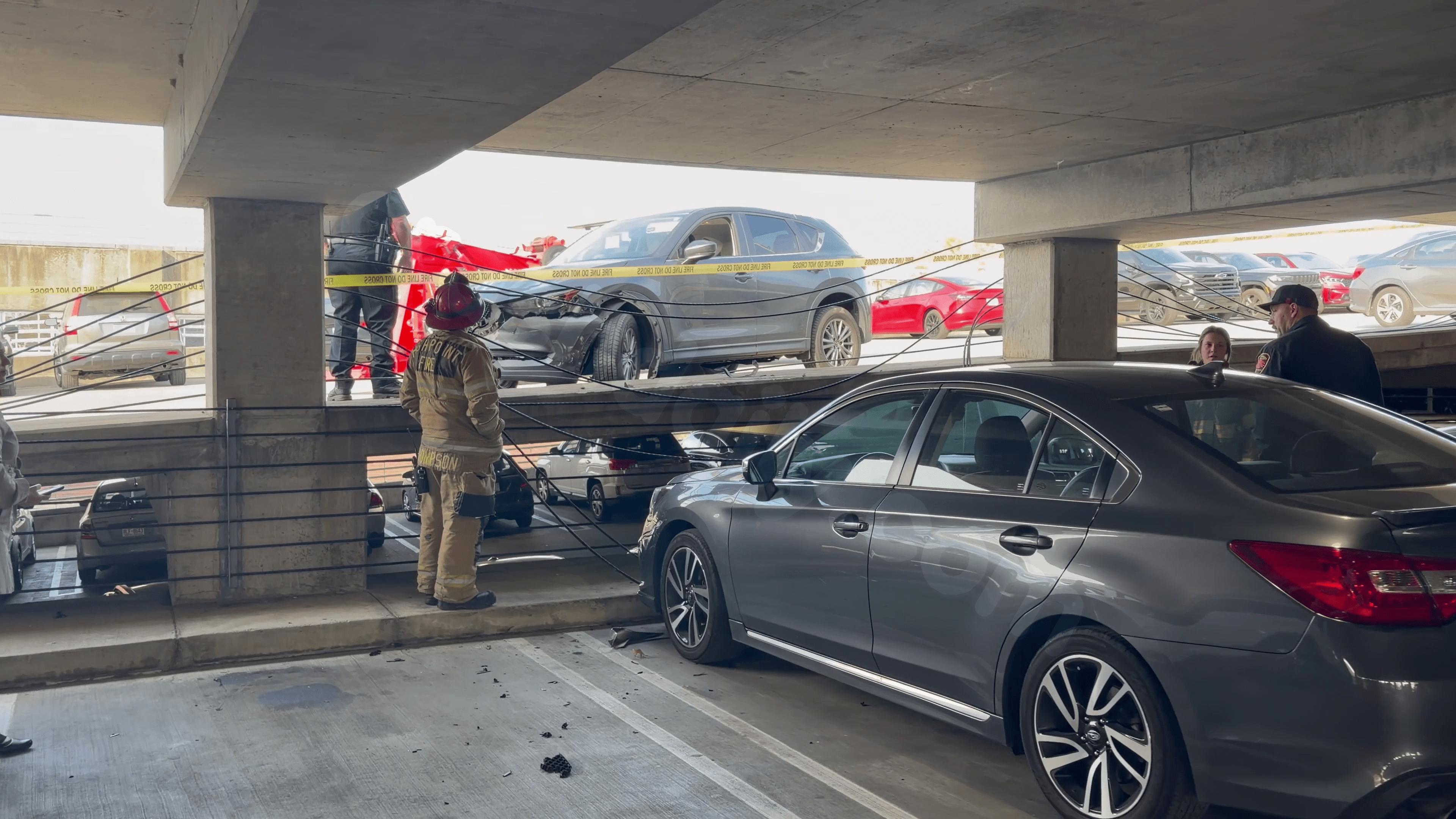 Video shows aftermath of car crash in High Point parking deck