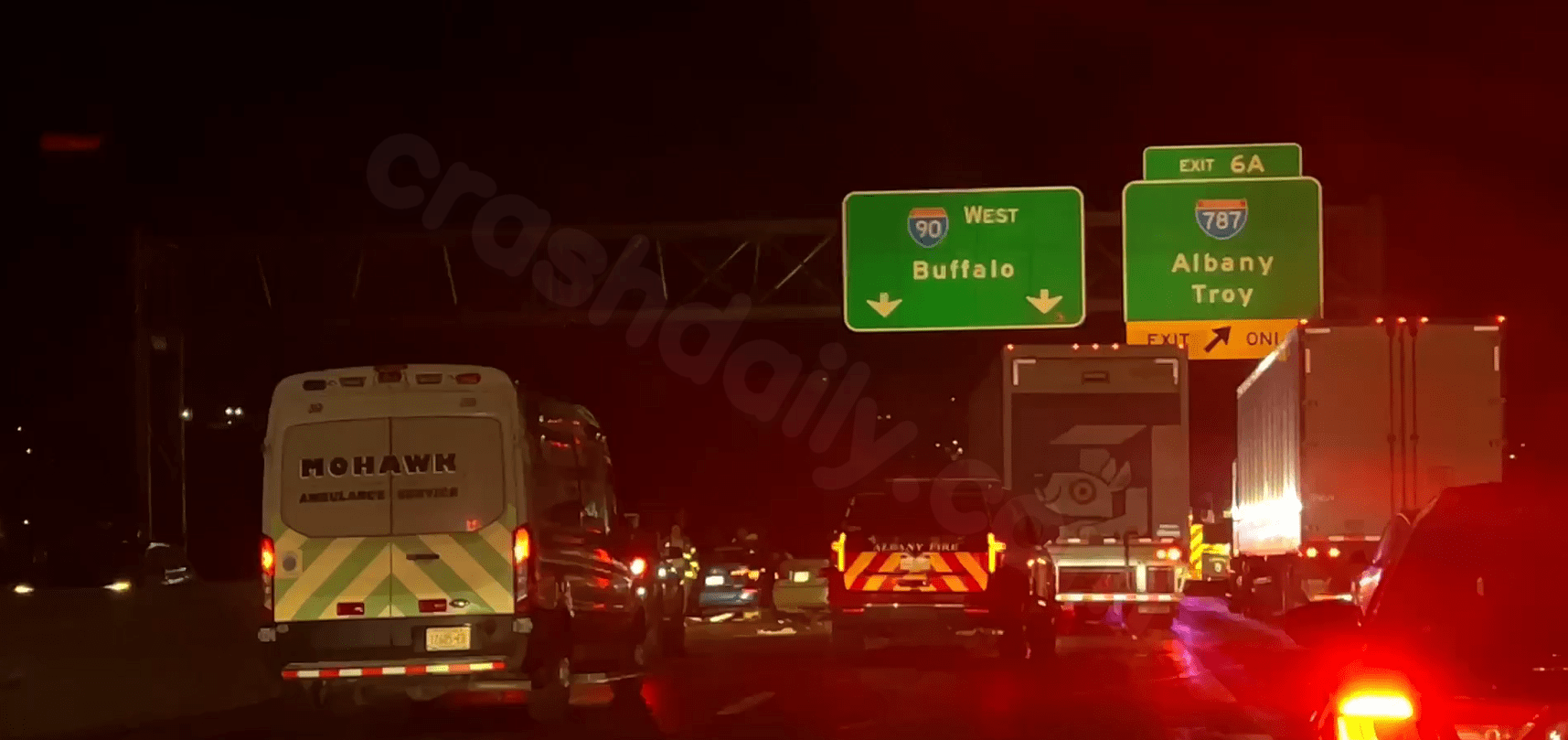 Multi-vehicle crash on I-90 near Exit 6A injured 5
