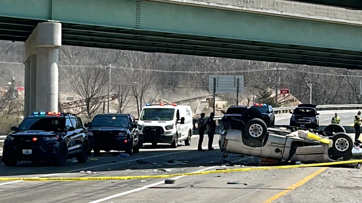 Driver dies after truck goes airborne, flips on U.S. 71 Highway in Kansas City