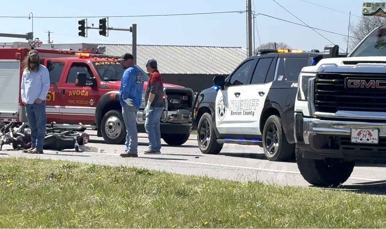 Man facing negligent homicide charges in connection with Benton County motorcycle crash