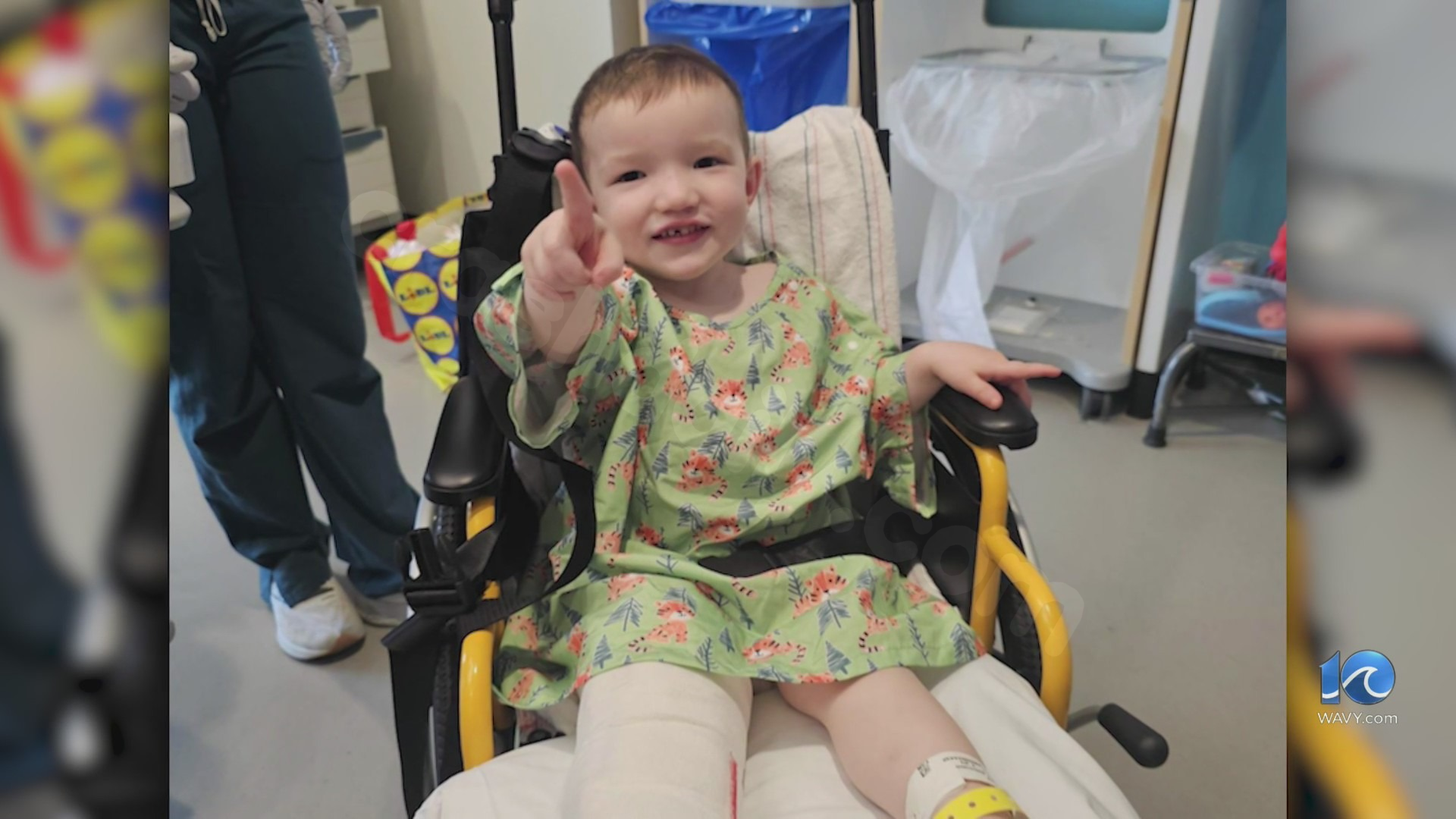 Two-year-old loses foot after lawnmower accident