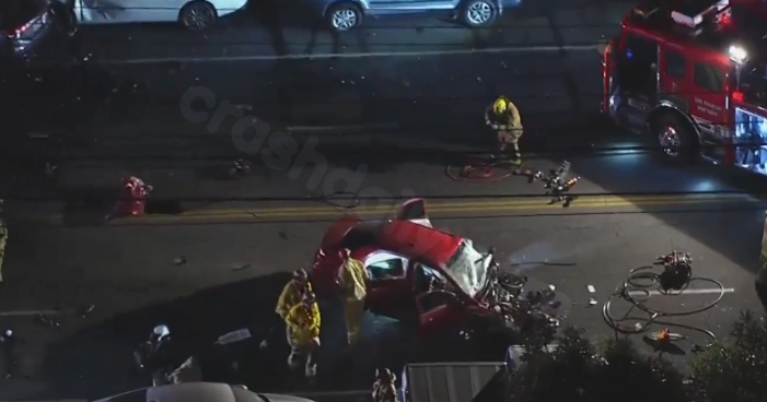 4 hospitalized after 5-car crash in Winnetka