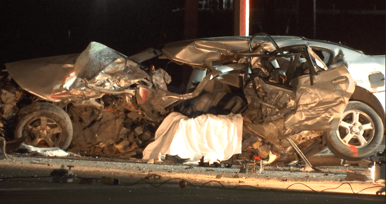 Multi-car crash blocks Saginaw Highway in both directions