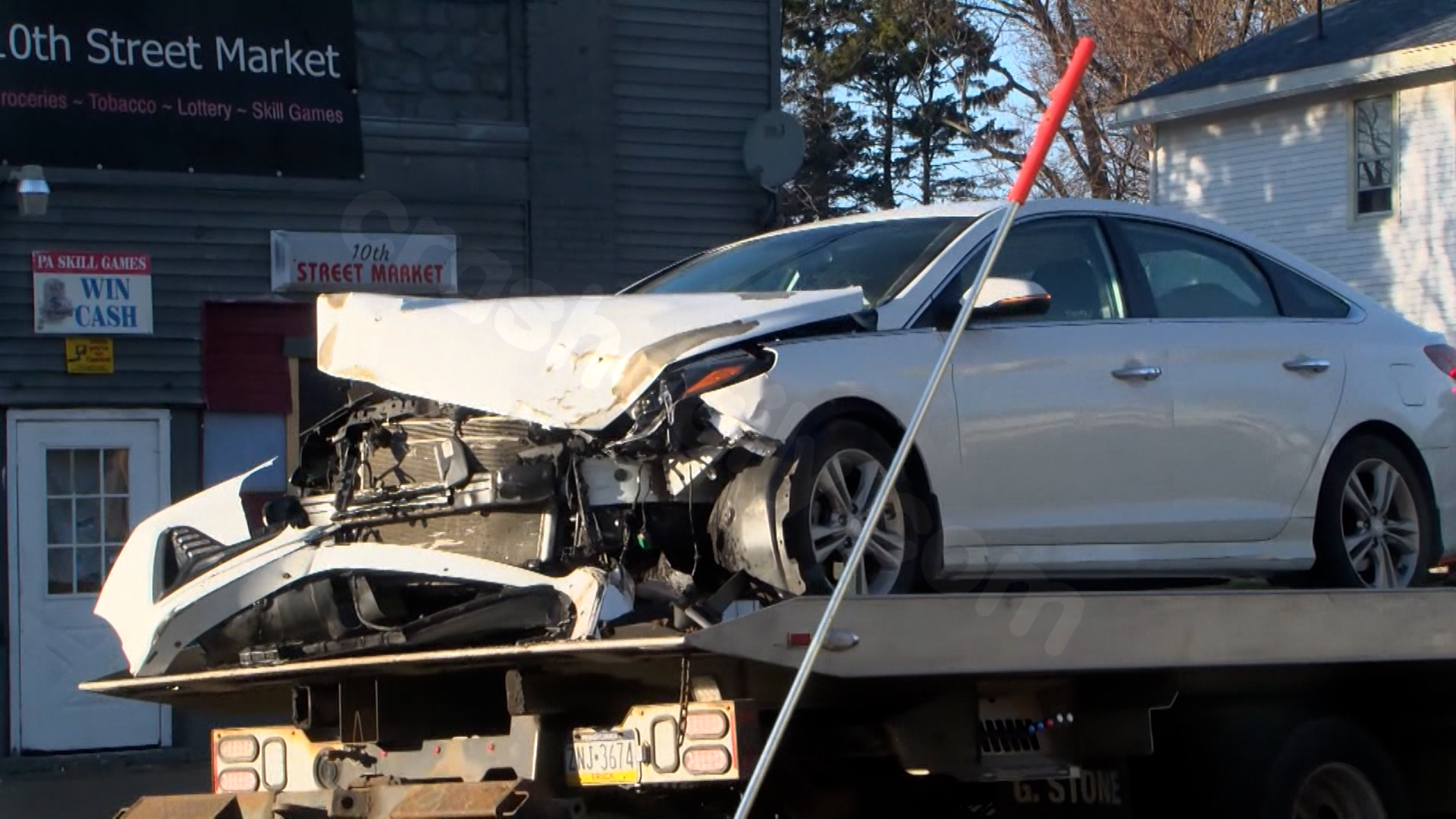 Two-car crash blocks one way street on Friday
