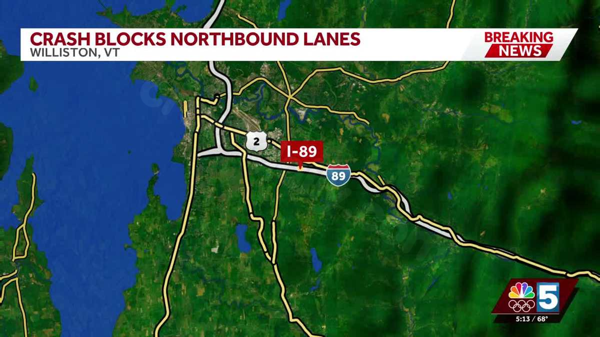 Northbound lanes of I-89 in Williston back open after crash