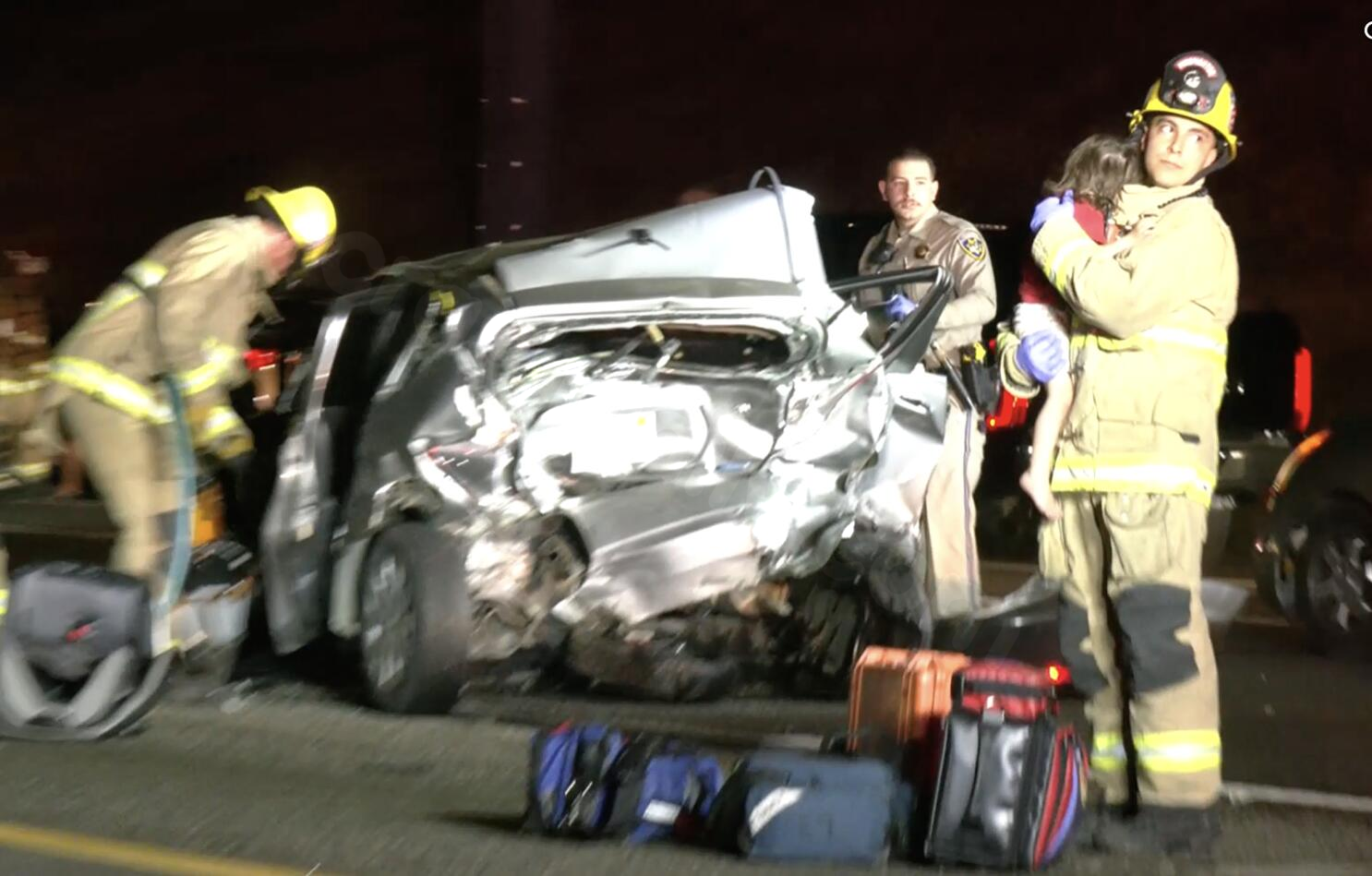 ‘We urgently tried to get to the children.’ Baby killed in violent crash on I-215 in Riverside