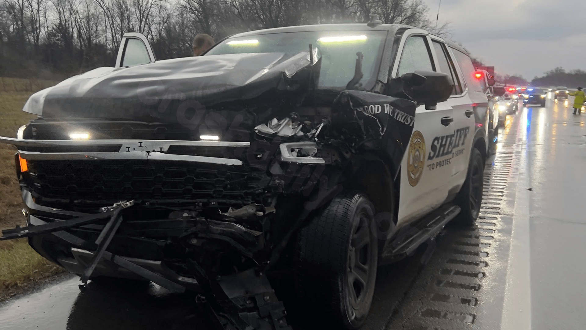 Deputy hurt in crash on I-49 during storms in Bates County