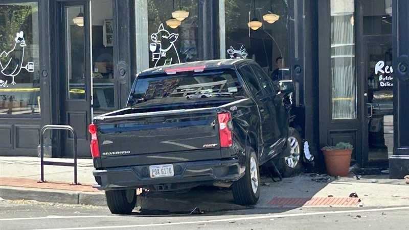 2 taken to hospital after truck crashes into butcher shop in Covington