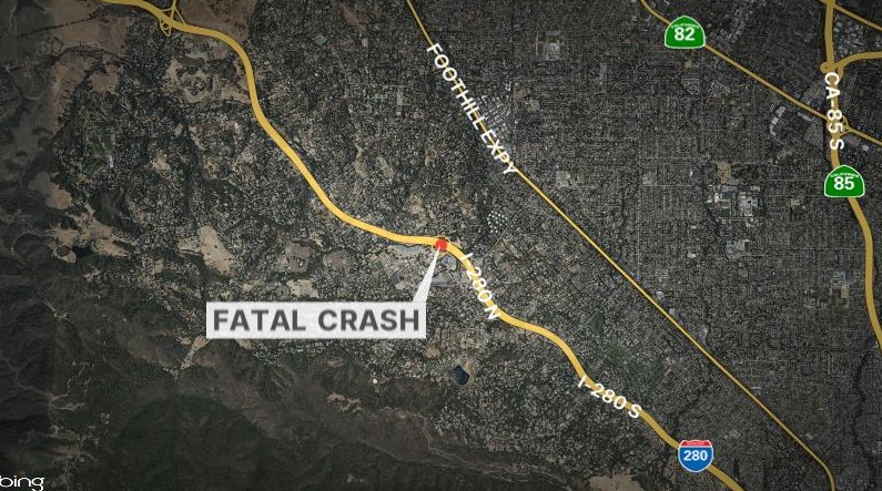 1 dead, 2 injured in solo crash on I-280 in Los Altos Hills