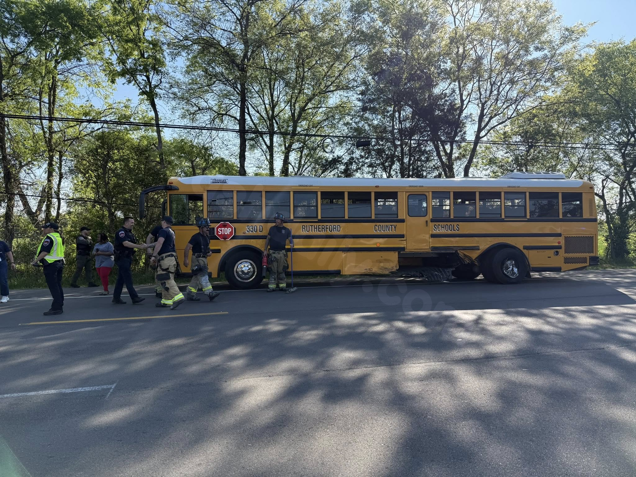 1 injured in collision involving Rutherford County school bus