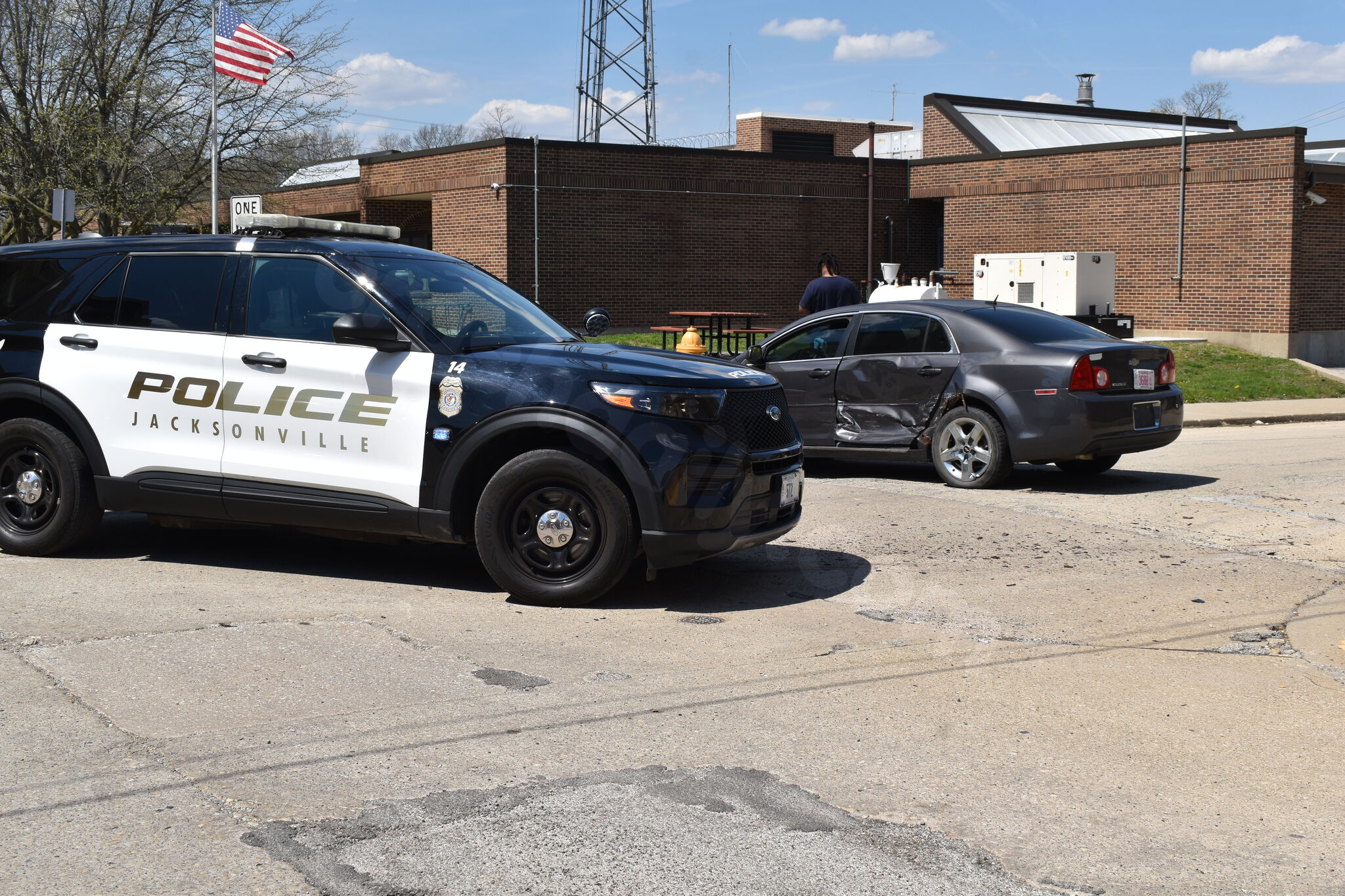 One hurt, one cited in crash involving sheriff's department vehicle