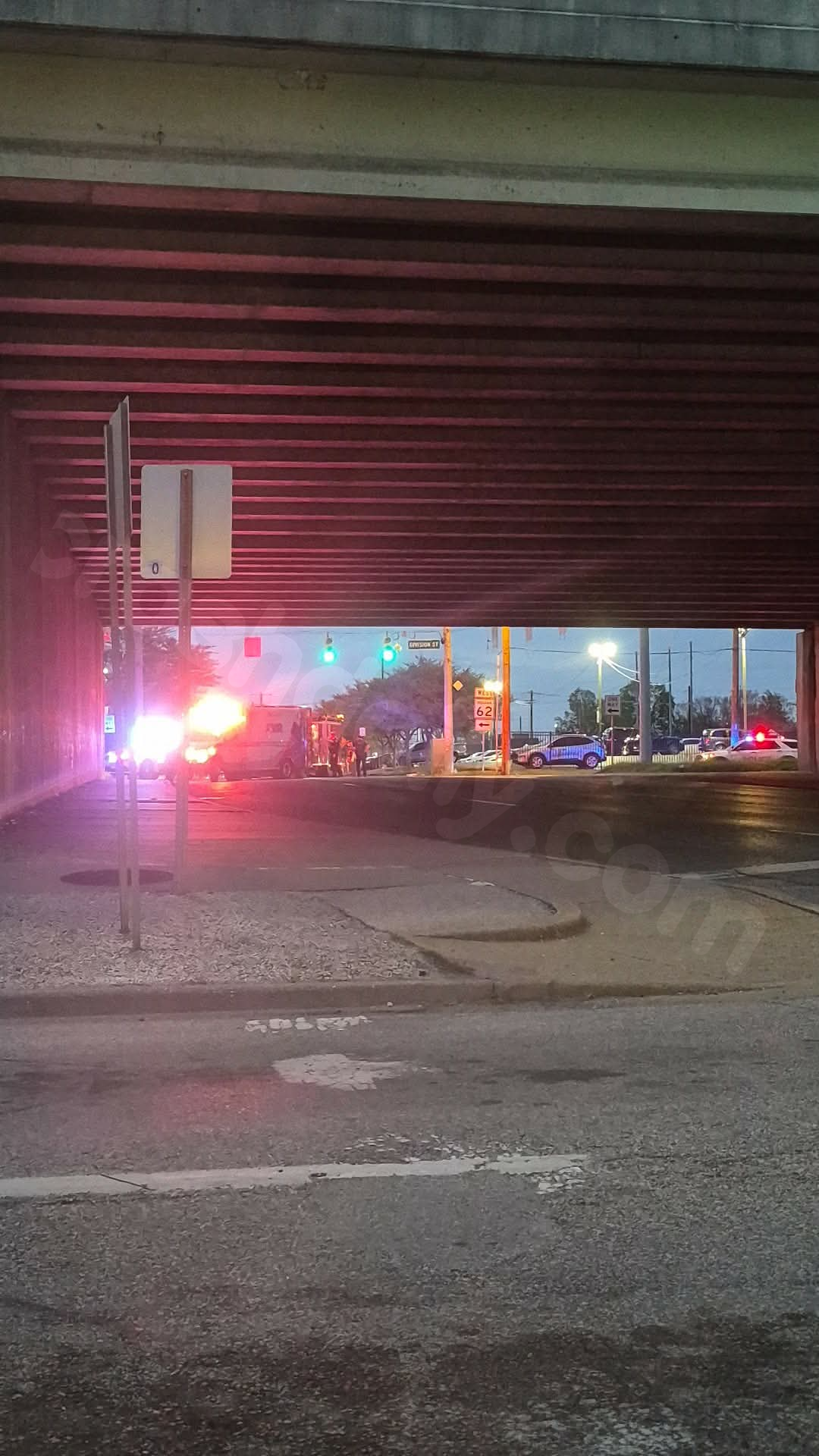 Accident with injuries shuts down road in Evansville