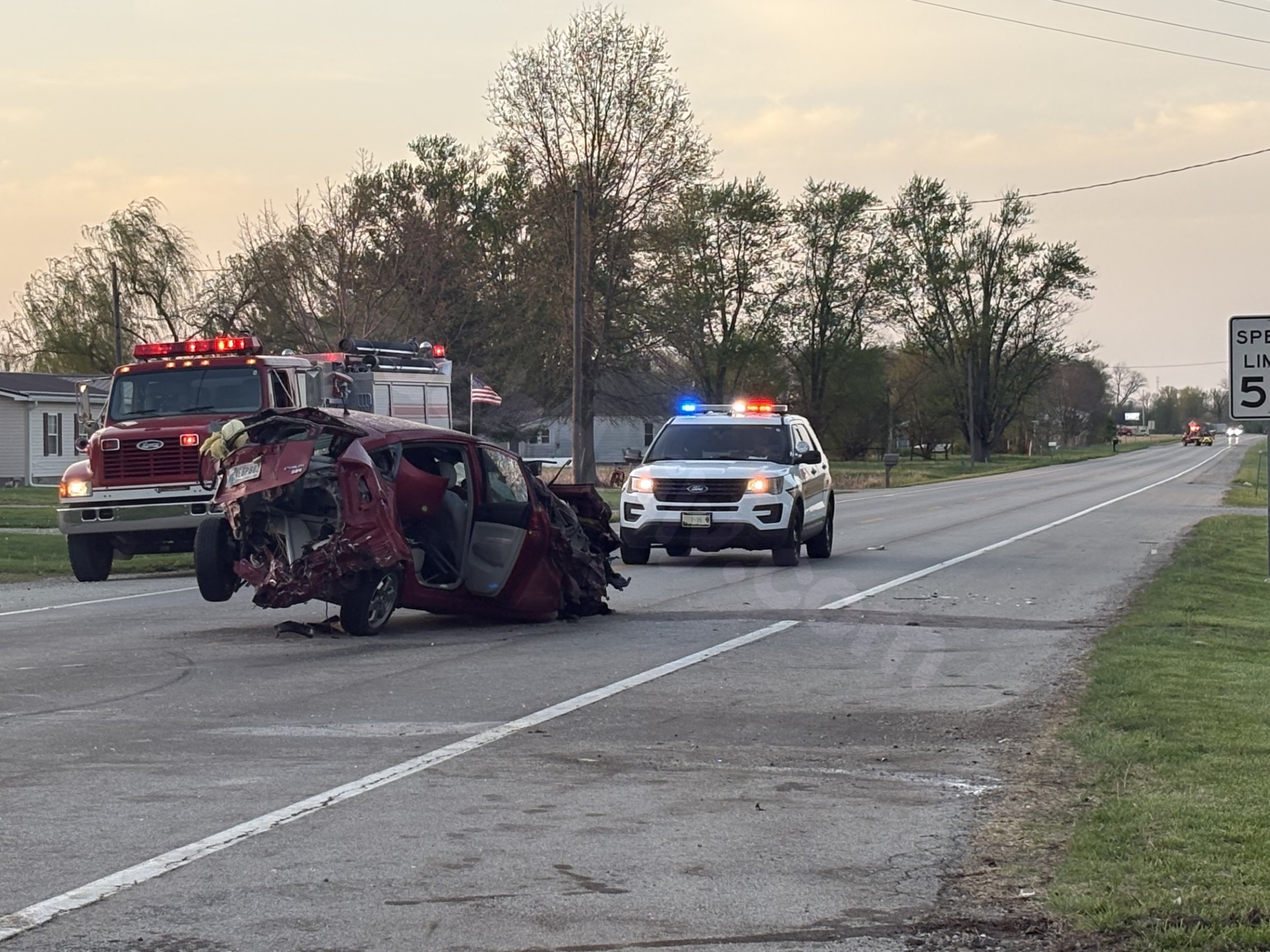 Three vehicle collision ends with two transported