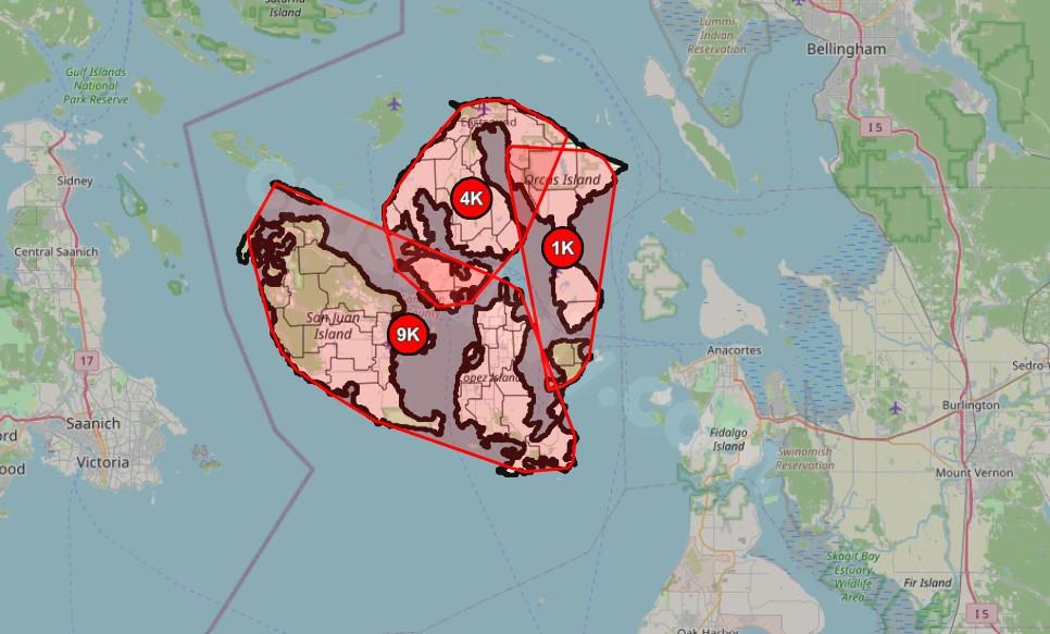 WA’s San Juan Islands lose power after mainland accident