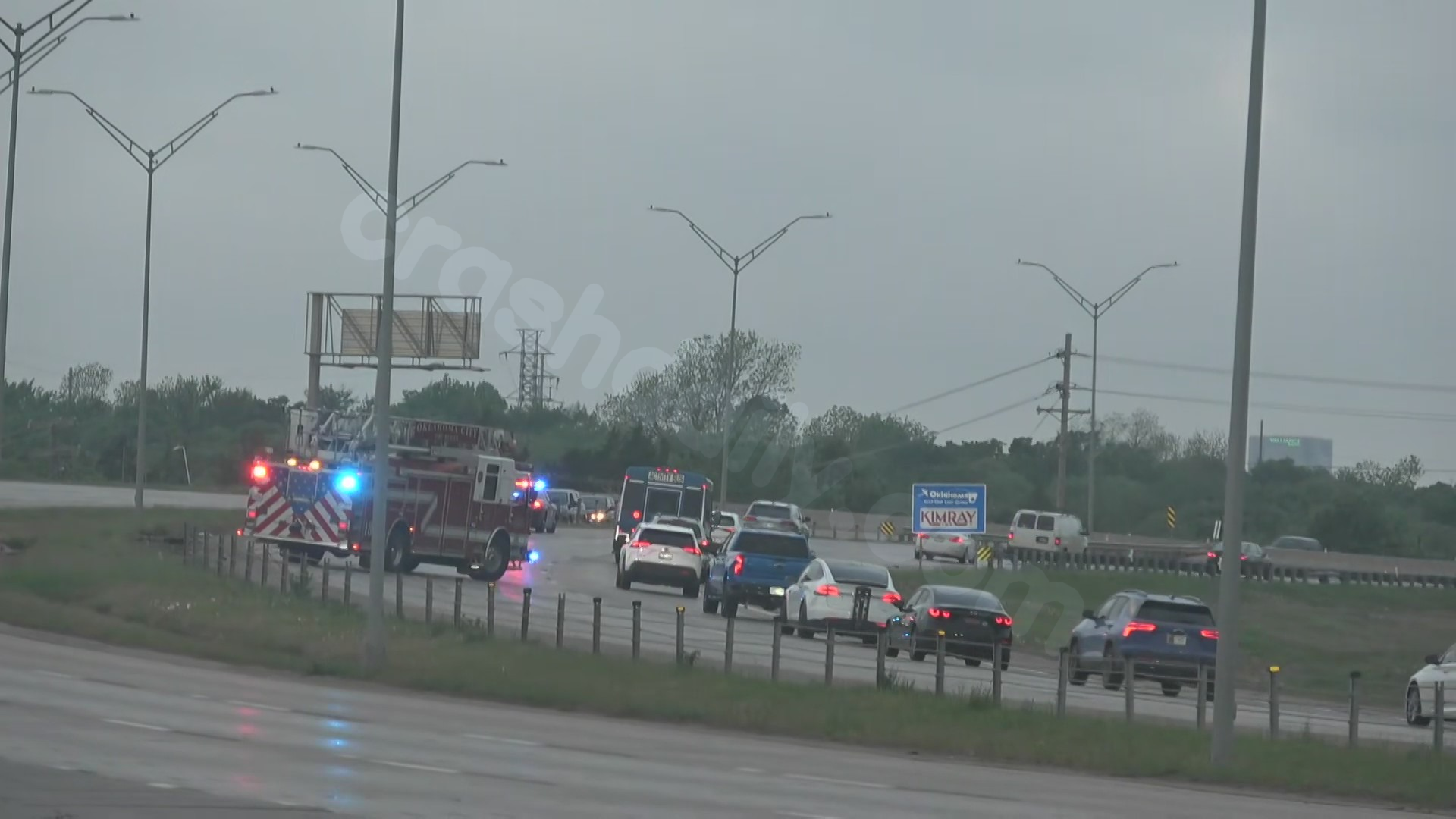 Crash slows traffic westbound on I-44 in Oklahoma City