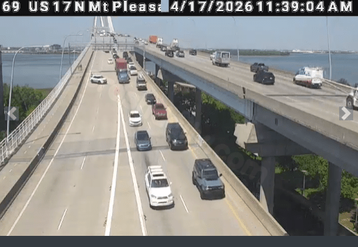 Auto-pedestrian crash redirects Ravenel Bridge traffic, MPPD responding
