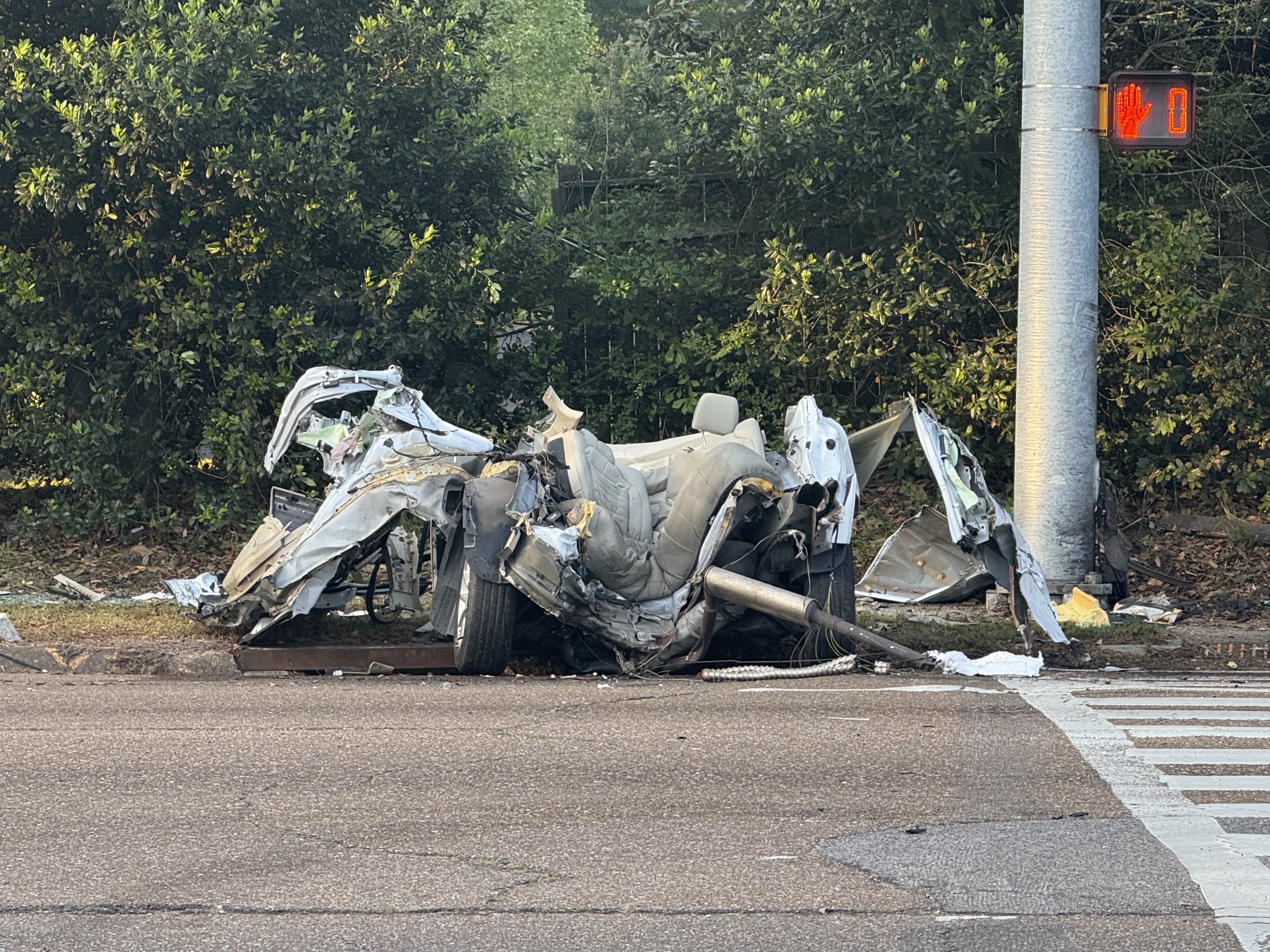 Serious crash near Midtown area leaves vehicle mangled