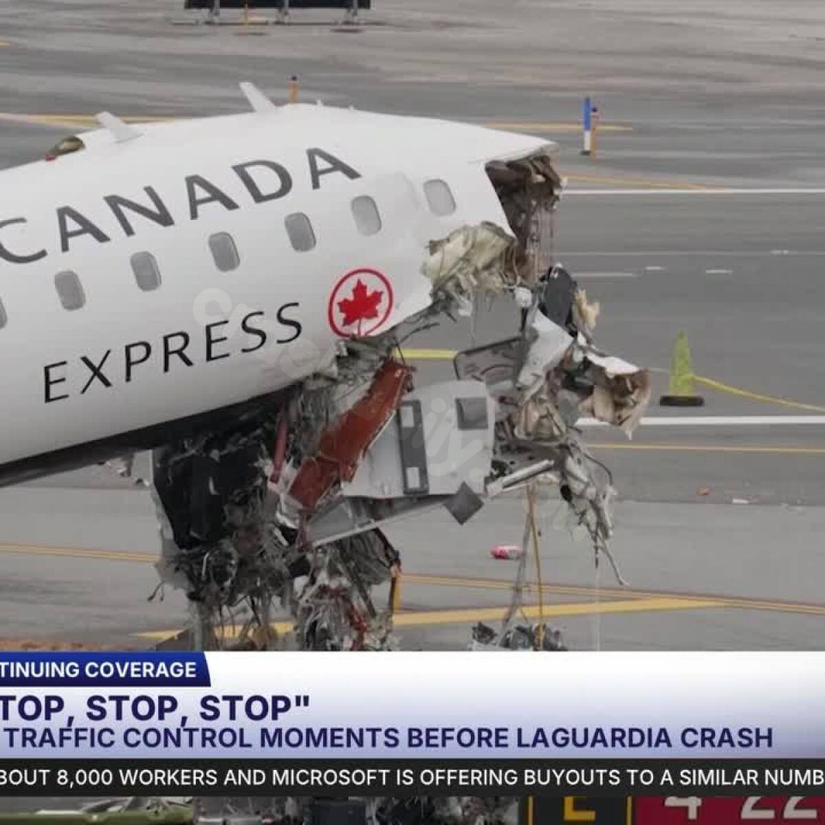 Firetruck crew member heard command to stop moments before LaGuardia plane collision