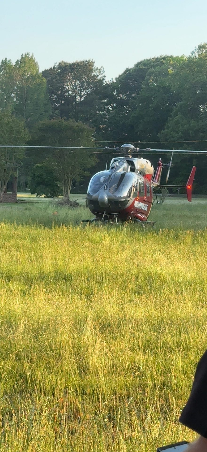 Nightingale helicopter responds to single-vehicle crash in Chesapeake