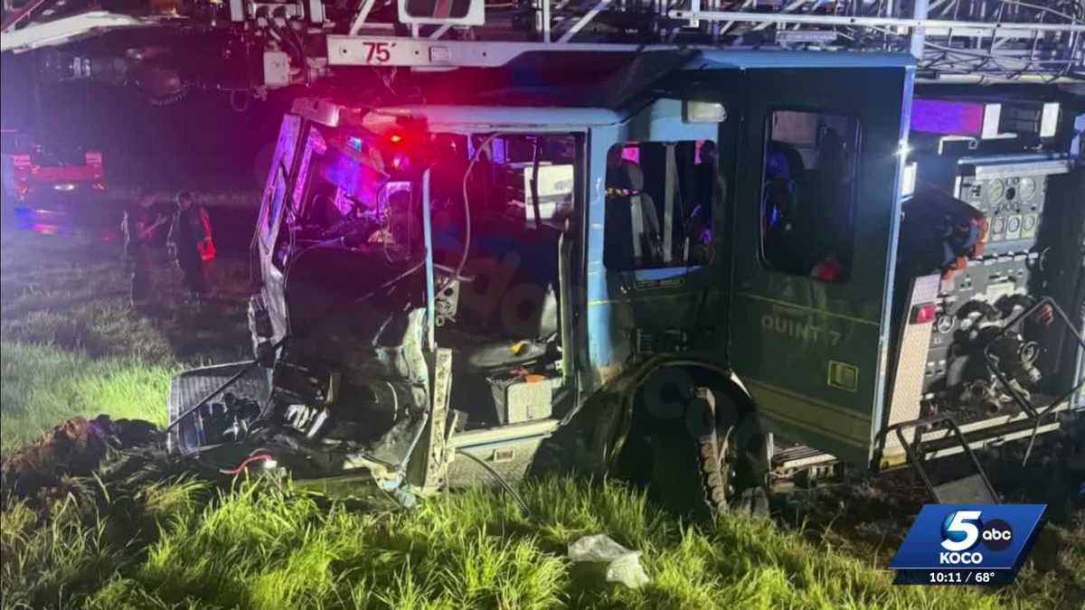 Four Langston firefighters returning from Enid tornado injured in wreck