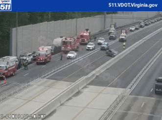 Major delays on I-64 in Chesapeake due to multi-vehicle crash