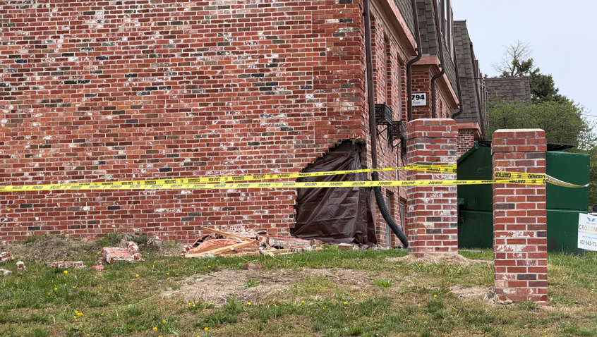 Omaha police say apartment building is 'uninhabitable' after person crashes vehicle into it