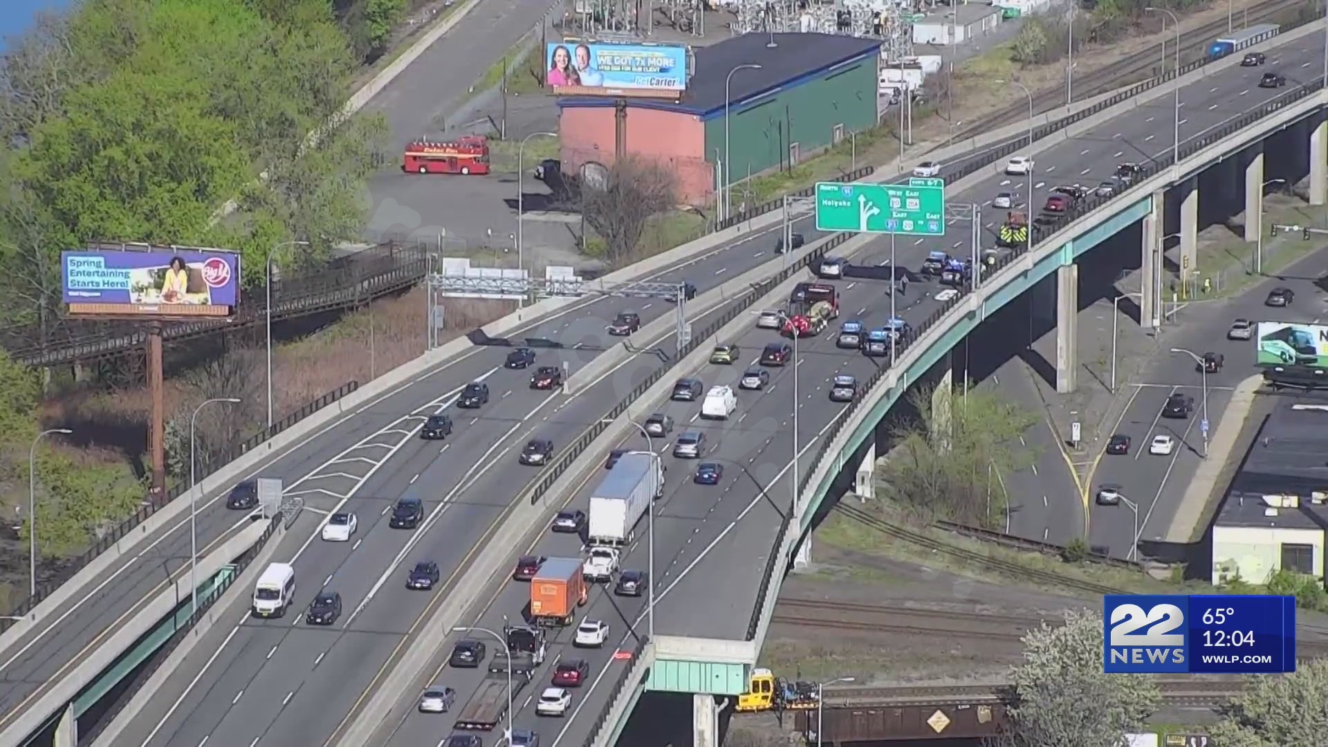 Two taken to hospital after crash on I-91 in Springfield
