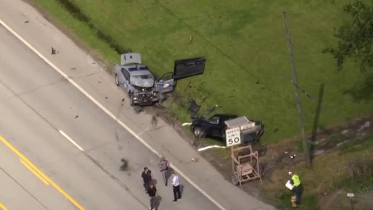 Crash involving KSP cruiser closes northbound Dixie Highway